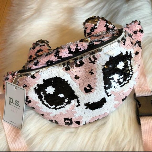 P.S. from Aeropostale Sequin Pink Fox Fanny Pack - Picture 2 of 4